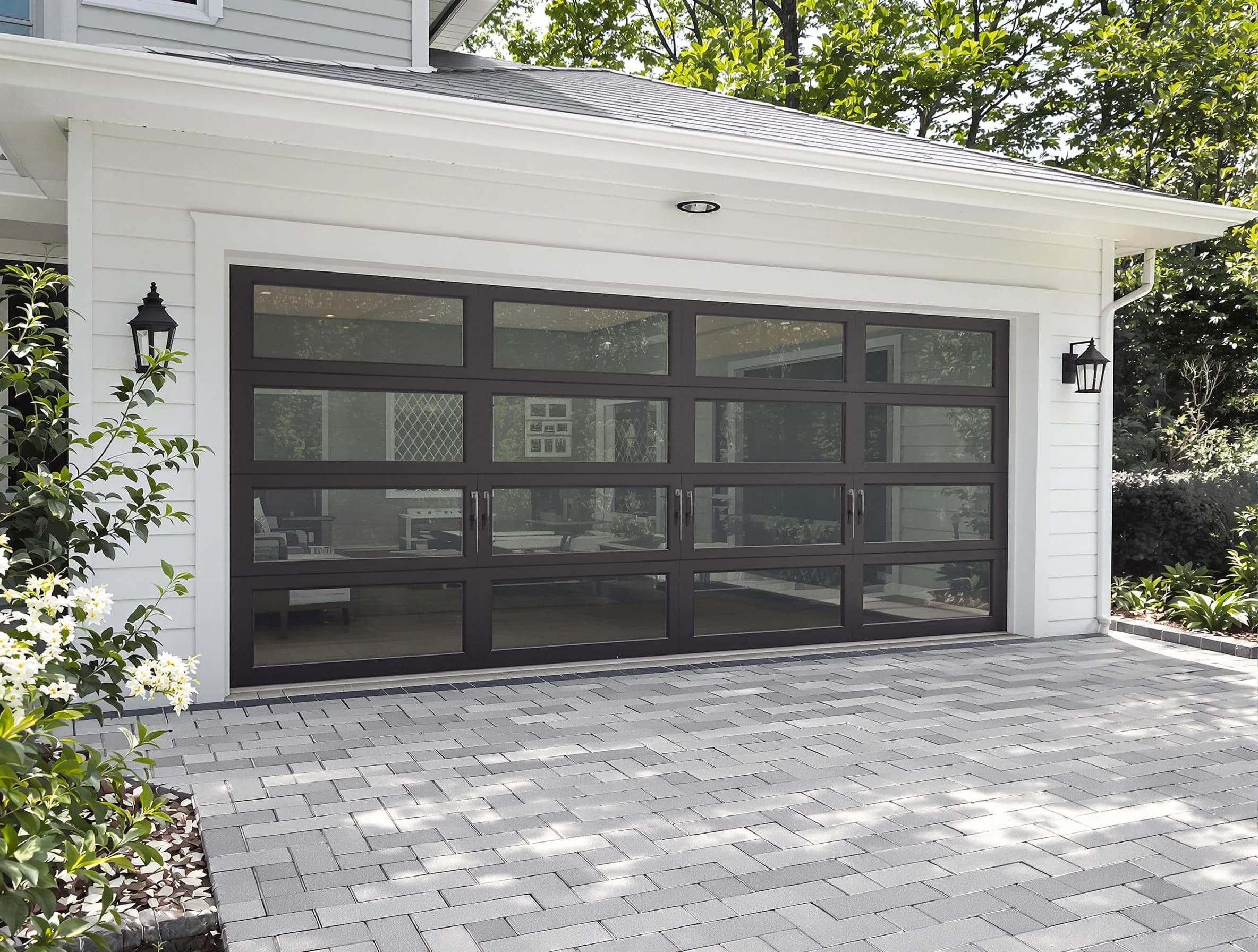 Fredericksburg Garage Door Repair design specialist presenting custom garage door options to Fredericksburg homeowner