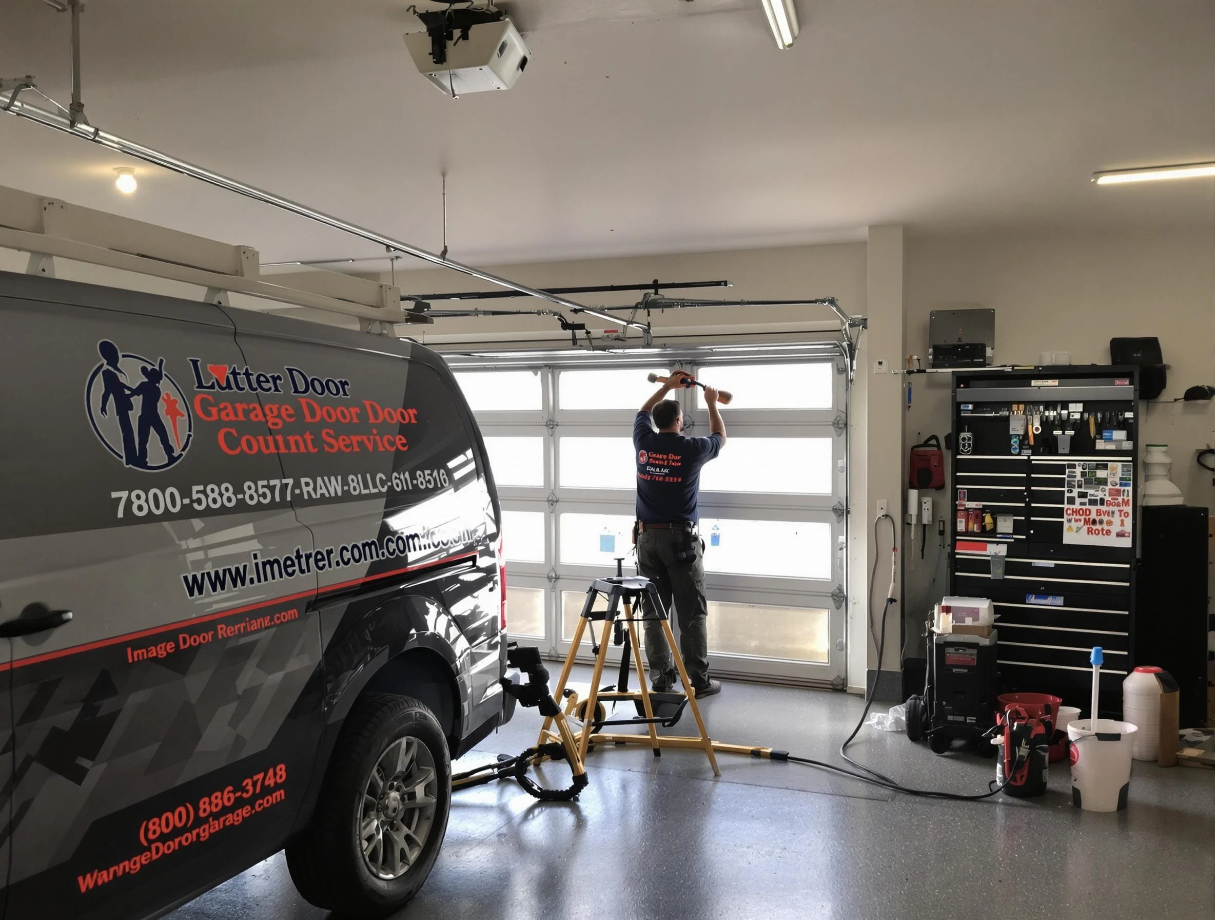 Fredericksburg Garage Door Repair rapid response team performing same-day repair in Fredericksburg